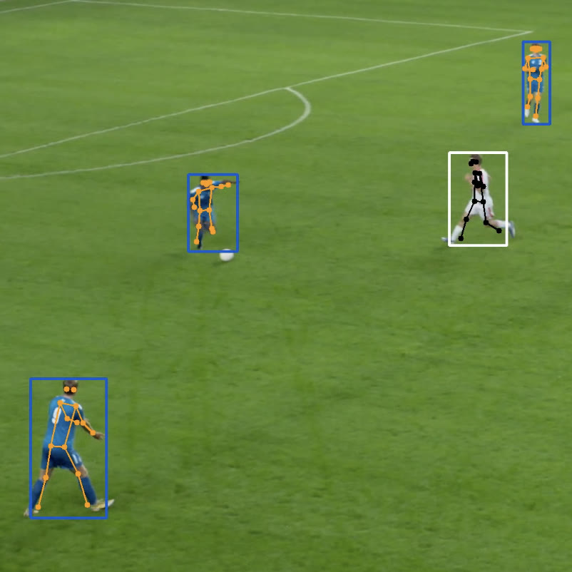 Body orientation skeleton overlay